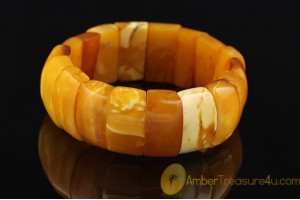 ANTIQUE Unique Color BALTIC AMBER Huge Bangle Bracelet 3