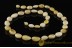 Royal WHITE Color Flat Olive Beads Genuine BALTIC AMBER Necklace