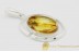 Large Genuine BALTIC AMBER Silver Pendant w Fossil Inclusion - SPIDER