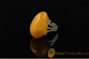 VINTAGE Butterscotch Adjustable BALTIC AMBER Ring 9 - 19