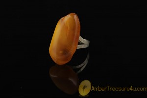 VINTAGE Butterscotch BALTIC AMBER Ring 6.5 - 17