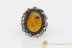 Large Honey Color Genuine BALTIC AMBER Silver Ring 6.5 - 17mm 