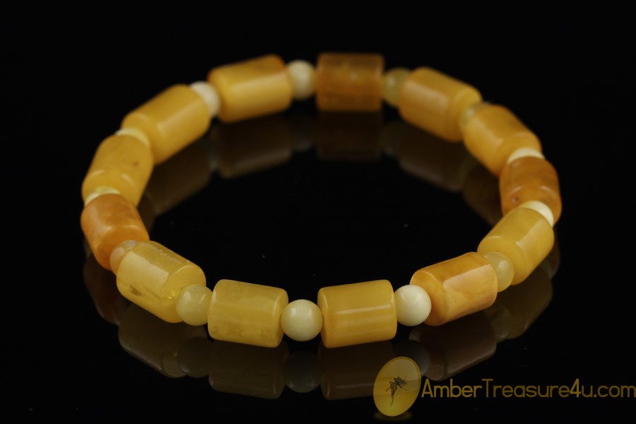 Butterscotch Antique Style Genuine BALTIC AMBER Stretch Bracelet b35 Butterscotch Antique Style Genuine BALTIC AMBER Stretch Bracelet b35