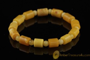 Butterscotch Antique Style Genuine BALTIC AMBER Stretch Bracelet b36