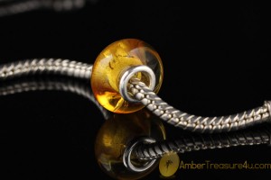 Genuine BALTIC AMBER Bead fits to PANDORA & TROLL Bracelet 