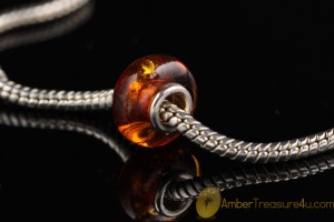 Genuine BALTIC AMBER Bead fits to PANDORA & TROLL Bracelet 