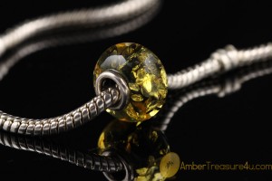 Genuine BALTIC AMBER Bead fits to PANDORA & TROLL Bracelet 