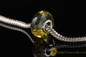 Genuine BALTIC AMBER Bead fits to PANDORA & TROLL Bracelet 