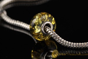 Genuine BALTIC AMBER Bead fits to PANDORA & TROLL Bracelet 