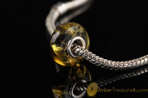 Genuine BALTIC AMBER Bead fits to PANDORA & TROLL Bracelet 