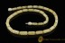 White Color Cylinder Shape Beads  Genuine BALTIC AMBER Unisex Necklace