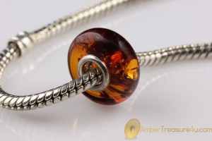 Genuine BALTIC AMBER Bead fits to PANDORA & TROLL Bracelet 