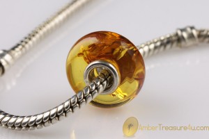 Genuine BALTIC AMBER Bead fits to PANDORA & TROLL Bracelet 