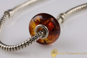 Genuine BALTIC AMBER Bead fits to PANDORA & TROLL Bracelet 