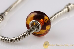 Genuine BALTIC AMBER Bead fits to PANDORA & TROLL Bracelet 