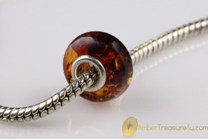 Genuine BALTIC AMBER Bead fits to PANDORA & TROLL Bracelet 