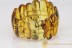 Large Genuine BALTIC AMBER Stretch Bracelet with Fossil Inclusions