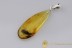 Genuine BALTIC AMBER Silver Pendant w Fossil Inclusion - CADDISFLY