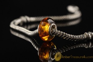 Genuine BALTIC AMBER Bead fits to PANDORA & TROLL Bracelet 