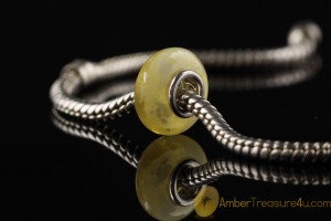 Genuine BALTIC AMBER Bead fits to PANDORA & TROLL Bracelet 