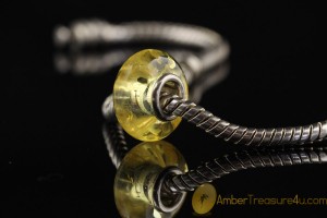 Genuine BALTIC AMBER Bead fits to PANDORA & TROLL Bracelet 