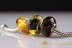 Lot of 3 Genuine BALTIC AMBER Bead fits to PANDORA & TROLL Bracelet 