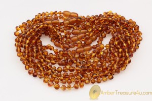 Lot of 10 Baby Teething Baroque BALTIC AMBER Necklaces 