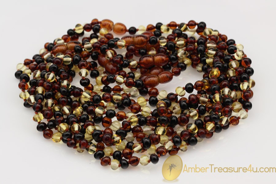 Lot of 10 Baby Teething Baroque BALTIC AMBER Necklaces Lot of 10 Baby Teething Baroque BALTIC AMBER Necklaces