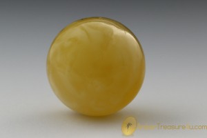 White Butter Round Shape Ball Bead mm Genuine BaltIc Amber 5.3g bd-1