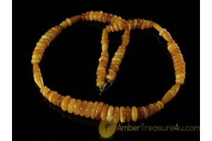 ANTIQUE Butterscotch Genuine BALTIC AMBER Necklace an1