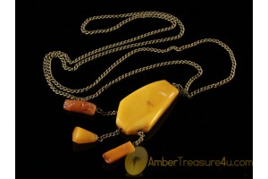 ANTIQUE Butterscotch Genuine BALTIC AMBER Pendant anp3