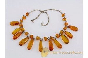 ANTIQUE Cognac Color BALTIC AMBER Choker