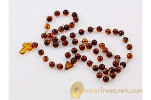 BALTIC AMBER Catholic Rosary of Round Beads cr2