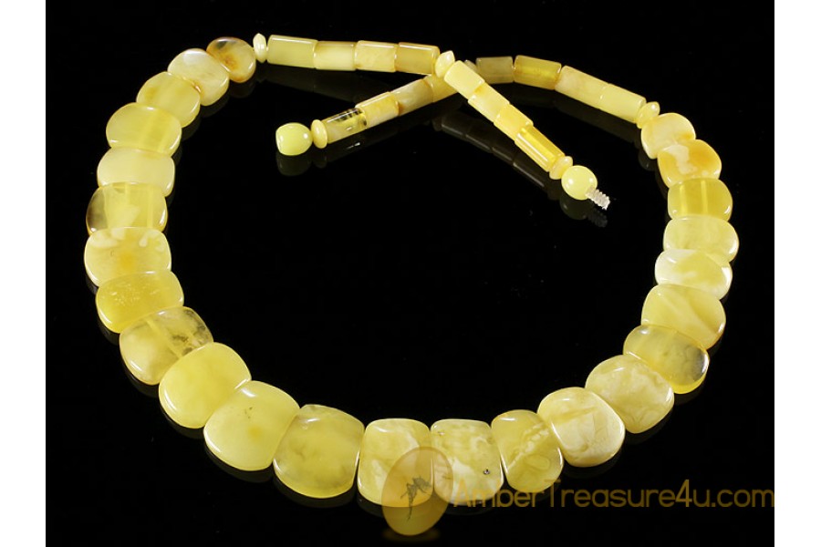 Butter Color Pieces Genuine BALTIC AMBER Choker 18