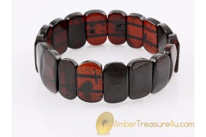 Cherry Pieces Genuine BALTIC AMBER Stretch Bracelet b21