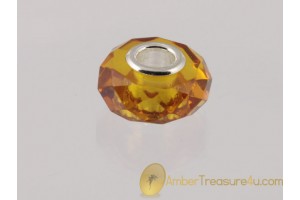 Faceted BALTIC AMBER Bead fits to PANDORA & TROLL Bracelet 4