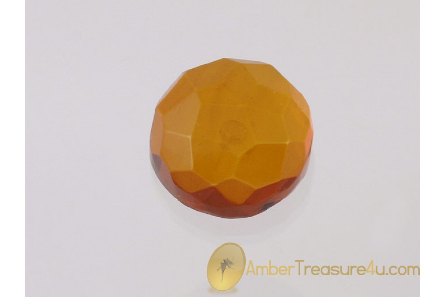 Faceted Cognac Color BALTIC AMBER Cabochon 7