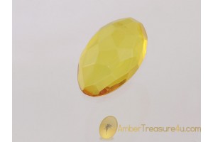 Faceted Honey Color BALTIC AMBER Cabochon 3