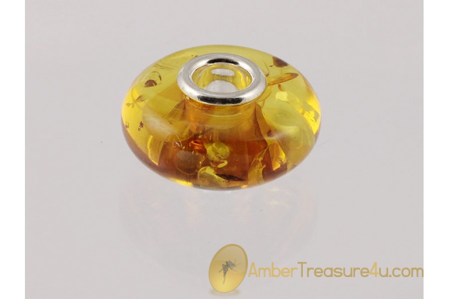 Genuine BALTIC AMBER Bead fits to PANDORA & TROLL Bracelet 13