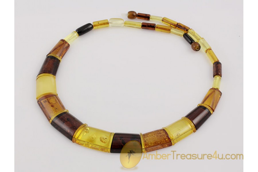 Glittering Multicolor Pieces Genuine BALTIC AMBER Choker 13