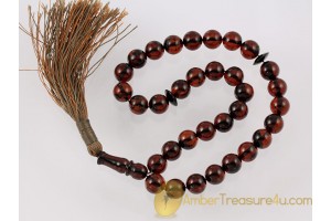 Islamic 33 Prayer Beads round 10mm Genuine BALTIC AMBER