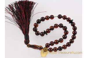 Islamic 33 Prayer Beads round 9mm Genuine BALTIC AMBER