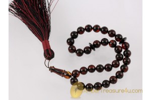 Islamic 33 Prayer Beads round 9mm Genuine BALTIC AMBER