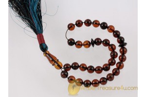 Islamic 33 Prayer Beads round 9mm Genuine BALTIC AMBER