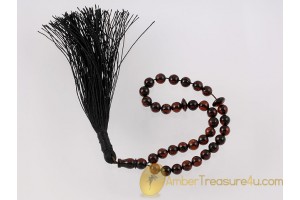 Islamic 33 Prayer Beads round 6mm Genuine BALTIC AMBER