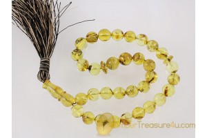 Islamic 33 Prayer Beads round 12mm Genuine BALTIC AMBER