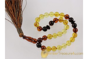 Islamic 33 Prayer Beads round 9mm Genuine BALTIC AMBER