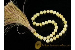 Islamic 33 Prayer Beads round 7mm Genuine BALTIC AMBER