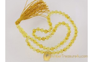 Islamic 66 Prayer Beads round 6mm Genuine BALTIC AMBER