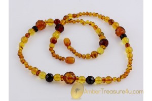 Mixed beads Genuine BALTIC AMBER Necklace 21